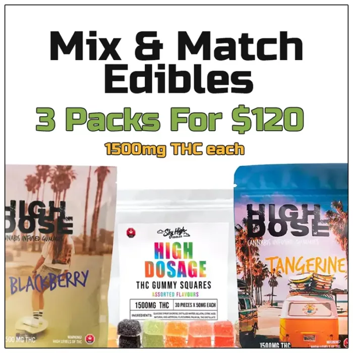 3 for $120 Edibles Mix & Match Deal