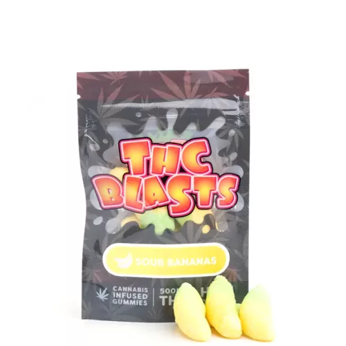 THC Blasts Sour Banana Gummies